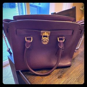 Michael Kors Plum Hamilton Handbag